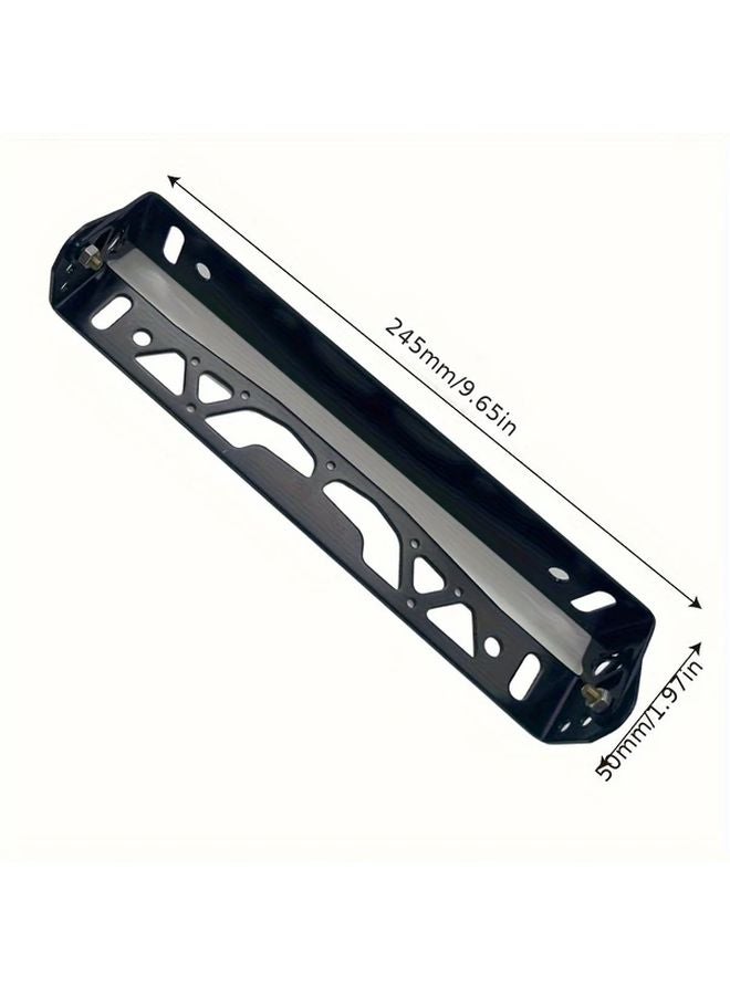 إطار لوحة الترخيص الدوار الأحمر العالمي من الألومنيوم قابل للتعديل بتصميم JDM - Image 2